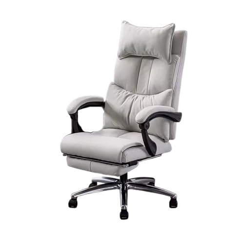 Yinj9562fg Chefsessel Computerstuhl for den Heimgebrauch, bequemer ergonomischer Stuhl, Chefbürostuhl, Liegestuhl for die Mittagspause Ergonomischer(Weiß) von Yinj9562fg