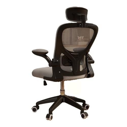 Yinj9562fg Chefsessel Ergonomischer Bürostuhl mit hoher Rückenlehne, Kopfstütze, Executive-Stuhl, Nylonrädern und verstellbaren Armlehnen, Netz-Rollstuhl Ergonomischer(Grigio) von Yinj9562fg