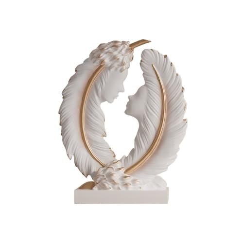 Yinj9562fg Tischstatue Abstrakte Feder Skulptur Figur Kunst Ornamente Büro Studie Licht Luxus Handwerk Desktop Ornament von Yinj9562fg