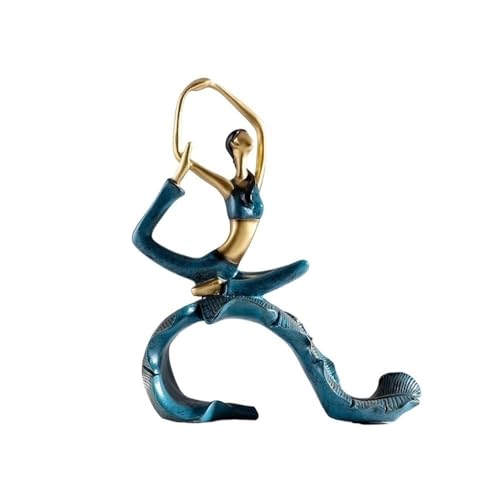 Yinj9562fg Tischstatue Kreative Yoga-Action-Mädchen-Modellierung Handwerk Exquisite Harz abstrakte Figur Skulptur, 23 * 8 * 28cm Desktop Ornament von Yinj9562fg