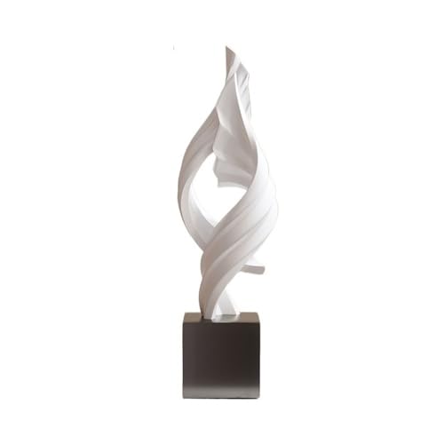 Yinj9562fg Tischstatue Leichte Luxus-Büro Harz dekorative Ornamente Weinschrank TV-Schrank Wohnaccessoires, 9,4 * 6,7 * 32,2 cm Desktop Ornament(Weiß) von Yinj9562fg