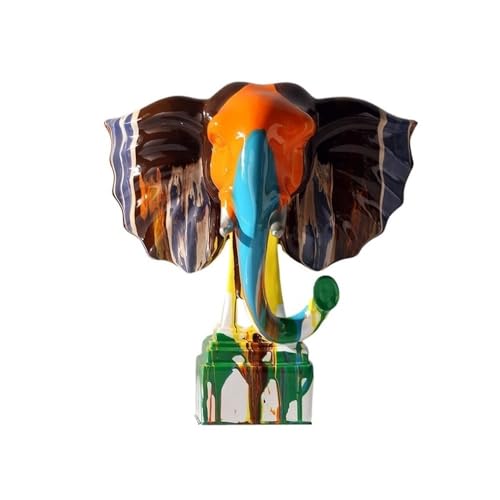 Yinj9562fg Tischstatue Moderne abstrakte Kunst Elefantenform Kreative Ornamente Home Harz Dekoration Handwerk Desktop Ornament(Groß) von Yinj9562fg