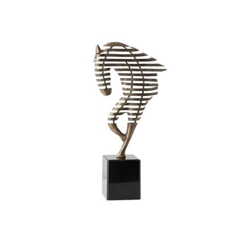 Yinj9562fg Tischstatue Retro Distressed Abstrakte Hohl Pferd Dekoration Veranda Studie Desktop Ornamente Desktop Ornament(Groß) von Yinj9562fg