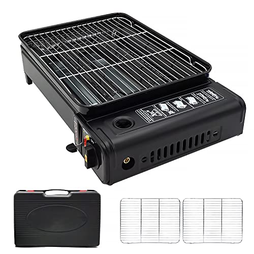 Yinleader Gaskocher Campingkocher Tragbarer Gasgrill Gasbrenner mit Tragetasche mit 2 Grillnetze Yinleader Gaskocher Campingkocher Tragbarer Gasgrill Gasbrenner mit Tragetasche mit 2 Grillnetze von Yinleader