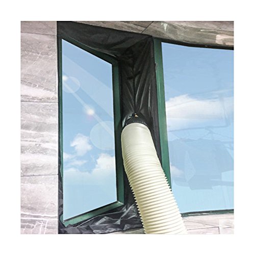 400cm/4M Hot Air Stop Yinong-eu Fensterabdichtung für mobile Klimageräte und Ablufttrockner (Schwarz) von Yinong-eu