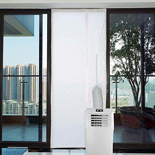 Yinong AirLock mit Reißverschluss zum Anbringen an Balkontüren Fensterabdichtung für mobile Klimageräte, Klimaanlagen, Wäschetrockner, Ablufttrockne (90x210cm) von Yinong-eu