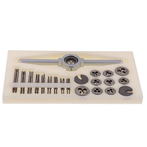 Gewindebohrer Set, 31 Stücke Mini HSS Metrische Gewindestopfen Gewindebohrer Dies Schraubenschlüssel Griff Set M1-M2,5 Schraube Neu von Yintiod von Yintiod