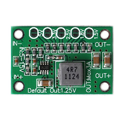 Yintiod DC Buck Abwärtswandlerplatine 5-16 V bis 1,25 V, 1,5 V, 1,8 V, 2,5 V, 3,3 V, 5 V, 3A von Yintiod