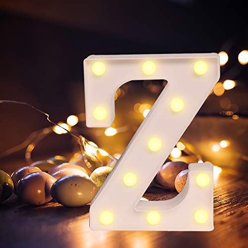 LED Buchstabe Lichter Alphabet, LED Brief Licht, Led dekoration für Geburtstag Party Bar Hochzeit & Festival Dekoration (Z) von Yinuoday