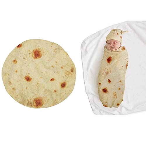 Neugeborenes Baby Burrito Swaddle Blanket Baby Swaddle Blanket mit Hut Tortilla Wrap Blanket mit Hut Geschenk für Baby Jungen und Mädchen von Yinuoday