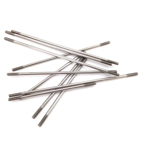 10PCS M3 M4 Gewinde Tie Push Stange Edelstahl Schraube Servo Linkage Verbinden Verschluss Bars Link Pushrod CW CCW für RC Auto Boot (Color : M3x80mm) von Yinxi