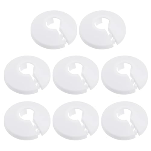 10Pcs 12mm-50mm Wasser Rohr Abdeckung Rohr Kragen Dekoration PP Heizkörper Rosette Rohr Abdeckungen Für eckventile Wasserhahn Zubehör (Color : White 12mm) von Yinxi