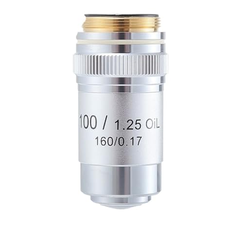 1pc 4X 10X 20X 40X 60X 100X Achromatische Objektiv 195 Mm Konjugat Abstand Rohr Länge 160 Mm Biologische Mikroskop Objektiv (Size : 100X) von Yinxi