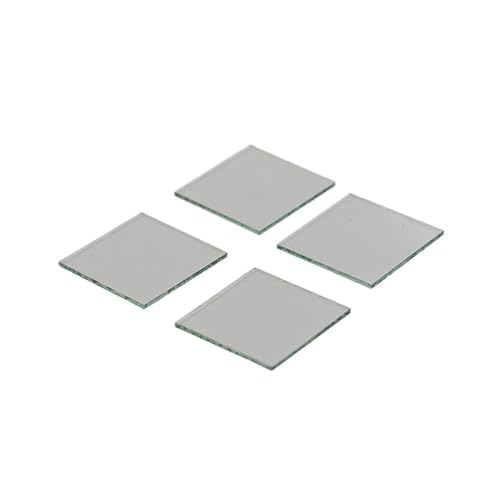 Yinxi 10 Stück 20 x 20 x 0,7 mm, 8 Ohm/Quadratmeter, transparentes leitfähiges Laborglas, Indiumzinnoxid-ITO-Glas, beschichtetes Glas von Yinxi