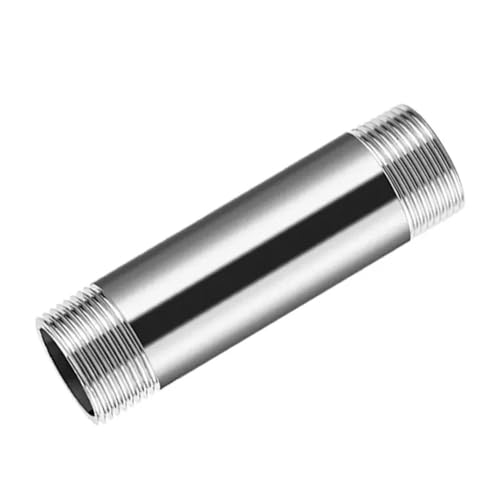 Yinxi 1pc 304 Edelstahl Doppel Außengewinde Anschluss Rohr Verlängerung Rohr Männlich X Männlich Wasser Rohr Adapter Dusche Stange 1/2 "3/4" (Color : 250mm, Size : 1/2") von Yinxi