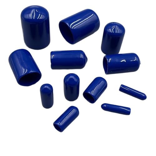 Yinxi Gummikappe, Schutzhülse, Endkappen, Silikonstopfen, Kunststoffstopfen, Größe 1,3–90 mm (Color : Blue, Size : A6.0mm-B15mm 100Pcs) von Yinxi