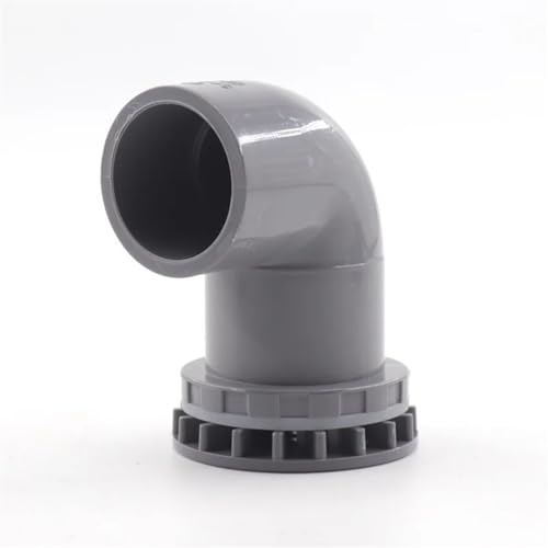 Yinxi ID 20~50 mm Aquarium-Abflussverbindungen, PVC-Rohrverschraubungen, Winkelstück, Wasserablauf-Anschluss (Color : I.D 20mm Grey, Size : 5pcs) von Yinxi