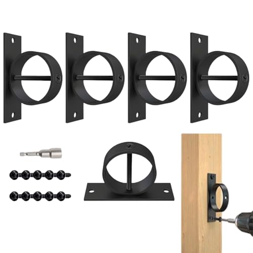 5 Stück Seilzaun Halterung Halter Ring Seil Unterstützung Schlacht Handlaufhalterungen Wandhalterung Aufhänger Einfache Installation Hardware für Zäune, Treppe, Deck, Geländer von Yiohejy
