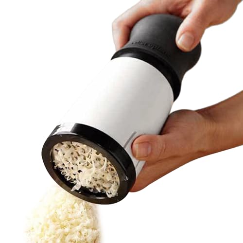 Drehbare Käsereibe, manueller Käsezerkleinerer aus Edelstahl, Küchenzerkleinerer für Zuhause, Küche, Esszimmer, 17 x 6 x 7 cm von Yiohejy