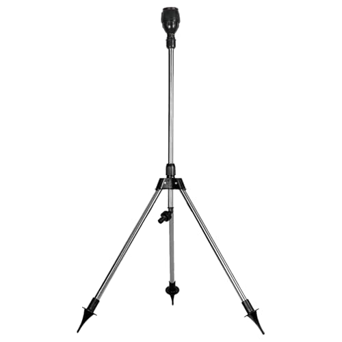 Stativ-Sprinkler, Bronze Rotierender Sprinkler, Langstrecken-Stativ-Bewässerungswerkzeug, Teleskop-Bewässerung, mit einstellbarer Höhe und doppelseitigem Wasserauslass von Yiohejy