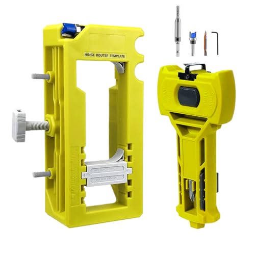 Türscharnier Router Jig, Türscharnier und Riegel Installationsset, Multifunktionales Installationswerkzeug für Riegel, tragbar und verschleißfest, passt für die Wartung zu Hause Türscharnier Router Jig, Türscharnier und Riegel Installationsset, Multifunktionales Installationswerkzeug für Riegel, tragbar und verschleißfest, passt für die Wartung zu Hause von Yiohejy