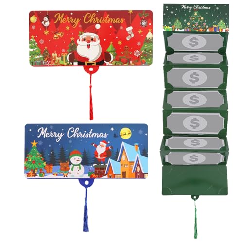 Yiohejy 3 Stücke Weihnachten Geldgeschenk Geschenkumschlag, Geldgeschenk Weihnachten, Weihnachtskartenhalter, Festliche Klappkarten Mit Tassle, Für Teenager Jungens Mädchen Freunde Familien von Yiohejy