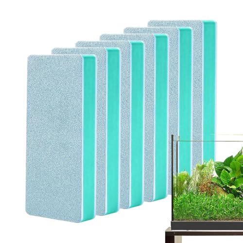 Yiohejy 6 Stück Aquarium-Reinigungspad, Aquarium-Reinigungsschwamm, Fleckenentfernungs-Polierwerkzeug, Aquarium-Glasschrubber, für Teich, Fliesen, Reptilien, Herd, Wand Yiohejy 6 Stück Aquarium-Reinigungspad, Aquarium-Reinigungsschwamm, Fleckenentfernungs-Polierwerkzeug, Aquarium-Glasschrubber, für Teich, Fliesen, Reptilien, Herd, Wand von Yiohejy