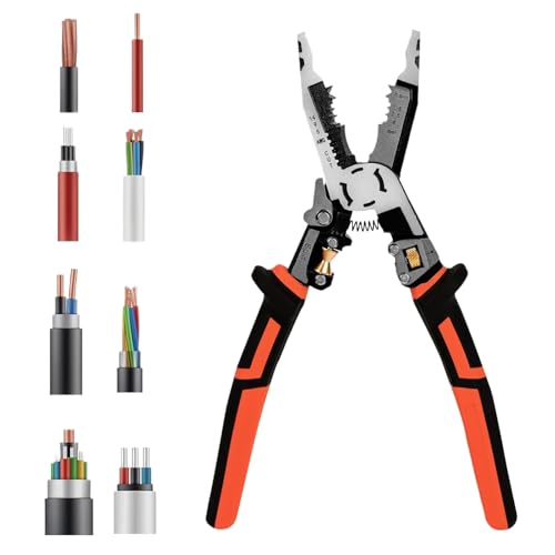 Yiohejy Kabelabisolierer | Handkabelabisolierzange Und Drahtschneider | Ergonomische Handzange für Industrie Haushalt Auto Heimwerker von Yiohejy