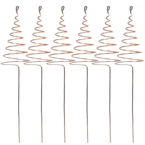 Yiohejy Kupferstangen Für Garten,6 Stück Gartenpflanzen Kupferspirale - Stützstangen Spitzen Stabiles Spiral Design Für Blumen Gemüse Gartenbeet Rankhilfen von Yiohejy