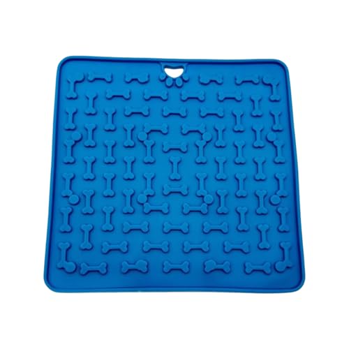 Yiohejy Leckmatten Für Hunde | Saugnapf Verlangsamer Futterautomat Silikon - Futternapf Gegen Langeweile 18,8x18,8cm Einfach Zu Reinigen Für Belohnungshappen Welpen Haustier Training von Yiohejy