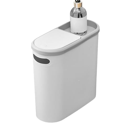 Yiohejy Mülleimer | 10 Liter Abfalleimer Mülleimer,Druck Deckel Für Haushalt Spüle Arbeitsplatz Badezimmer Wohnung Schlafzimmer Studentenzimmer Toilette Innenbereich von Yiohejy