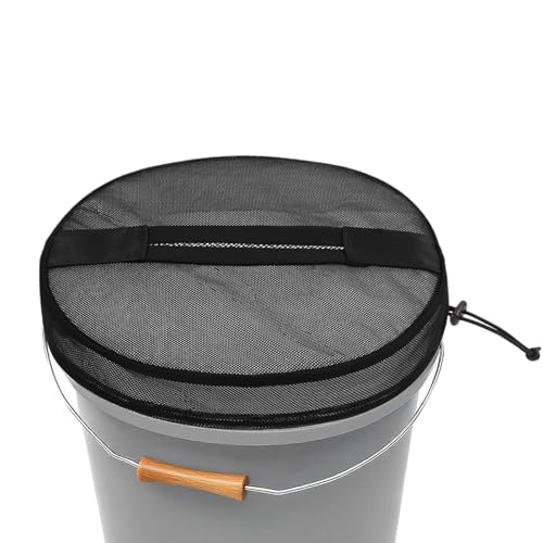 Yiohejy Netzdeckel für 1,8 l Eimer – Mehrzweck-Mülleimer mit Öffnung, Angeln, Bootfahren, Zubehör für Köder, Ausrüstung, Outdoor-Abenteuer, Erkundung, Camping von Yiohejy