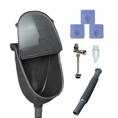Yiohejy Urinale Für Männer Badezimmer,Tragbarer Urinal - Geruchsstop Design Wandtoilette Mit Abdeckung Für Baustelle Camping Park Garage Gym von Yiohejy