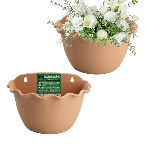 Yiohejy Wand Pflanzgefäß | Geländer Pflanzkörbe 2er Set | Garten Pflanzgefäß Wandmontage Blumentopf für Innen und Außen von Yiohejy