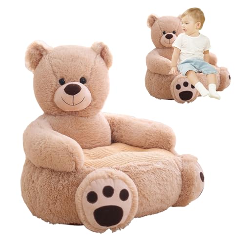 Yiohejy Weicher -Stuhl | Weicher Bär-Couch-Stuhl – Plüsch-Sessel Cartoon Sofa Couch Kuschelmöbel zum Lernen Sitzen Mädchen von Yiohejy