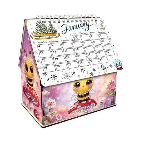 DIY 3D Diamant Kunst Malerei Weihnachten Hütte Kalender, Cute Lebkuchenhaus Diamond Art Painting Monatskalender Kit für Home Desktop Ornament DIY 3D Diamant Kunst Malerei Weihnachten Hütte Kalender, Cute Lebkuchenhaus Diamond Art Painting Monatskalender Kit für Home Desktop Ornament von Yiokii