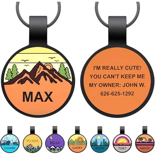 Yiokii Personalisierbare Hundemarke, personalisierbar, aus Silikon, langlebig, geräuschlos, Haustier-Namensschild, Geschenke für Hundeliebhaber von Yiokii