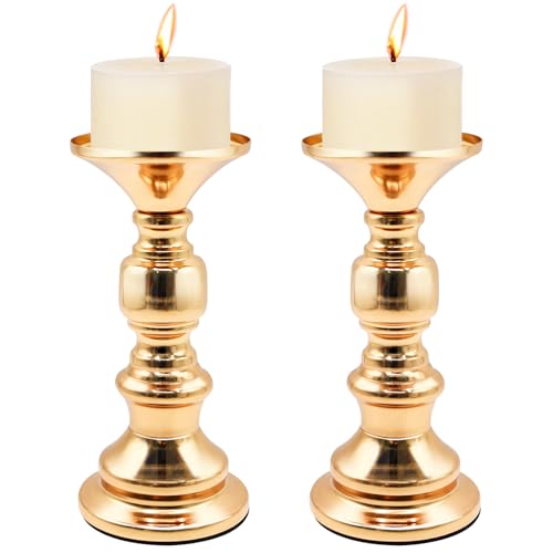 Yiomxhi 2 Stück Kerzenständer, Kerzenhalter Metall für Stabkerze Stumpenkerzen, Stabkerzenständer Stabkerzenhalter Deko für Hochzeit Haus Tischdeko Weihnachtsdekoration, Gold Yiomxhi 2 Stück Kerzenständer, Kerzenhalter Metall für Stabkerze Stumpenkerzen, Stabkerzenständer Stabkerzenhalter Deko für Hochzeit Haus Tischdeko Weihnachtsdekoration, Gold von Yiomxhi