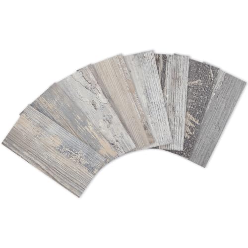 Yipscazo 100 Stück 2024 New Upgrade Peel and Stick backsplash 3 x 6 Zoll 3D PVC Composite Wall Tile Stick on Backsplash Fliese für Küche Bad, Waschküche, Kamin in Light Wood von Yipscazo