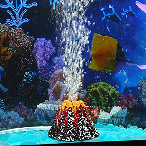 Yiran Aquarium-Vulkan-Dekoration, Luftblasen-Dekorationen für Aquarien, Kunstharz, Lava, Vulkan, buntes Aquarium, Berghöhle, Ornament für Aquarien, Unterwasser-Dekoration Yiran Aquarium-Vulkan-Dekoration, Luftblasen-Dekorationen für Aquarien, Kunstharz, Lava, Vulkan, buntes Aquarium, Berghöhle, Ornament für Aquarien, Unterwasser-Dekoration von Yiran