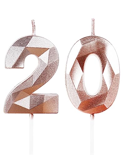 Yiran Geburtstagskerzen Zahlen 20, 5cm Roségold Geburtstagskerzen, Kerzen Geburtstag, Geburtstag Kerzen, Tortendeko Geburtstag, Kuchendeko Geburtstag, Geburtstagskerzen für Geburtstagsdeko, Nummer 20 Yiran Geburtstagskerzen Zahlen 20, 5cm Roségold Geburtstagskerzen, Kerzen Geburtstag, Geburtstag Kerzen, Tortendeko Geburtstag, Kuchendeko Geburtstag, Geburtstagskerzen für Geburtstagsdeko, Nummer 20 von Yiran