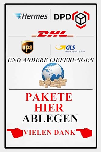 Pakete hier ablegen Bleichschilder, 20cm x 30cm Metallschilder, Lieferung Dekor für die Haustür. Leave Package Here Metal Tin Sign (DE link 2336) von Yiruhe