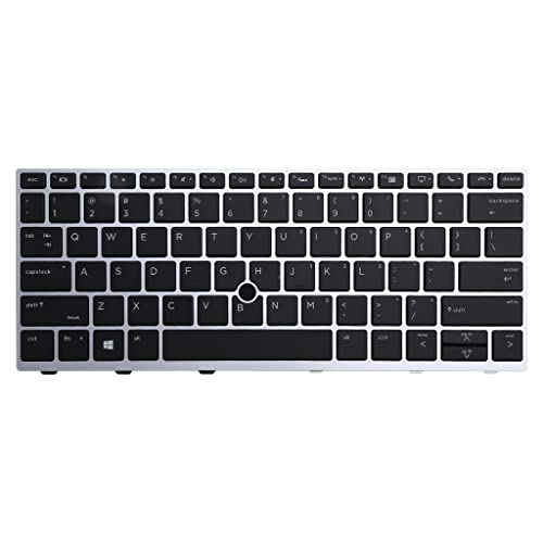 830G5 Englische Tastatur mit hintergrundbeleuchtetem silberfarbenem Rahmen für HP Elitebook 730 G5 735 G5 830 G5 836 G5 von Yisawroy