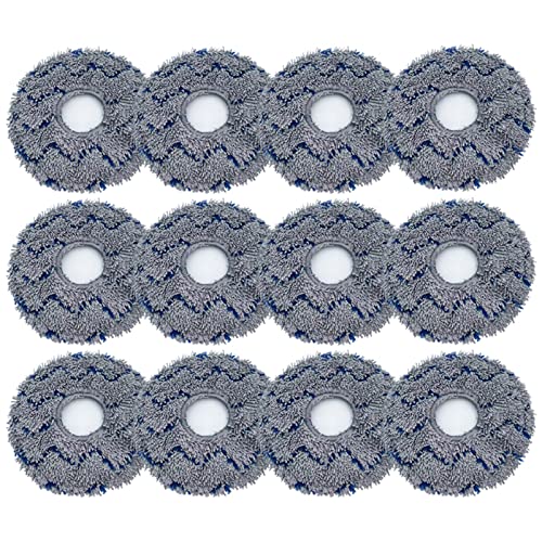 Yisawroy 12Pcs Staubsauger Mop Tuch Waschbar Mop Pads Für T10 TURBO/Deebot X1//X1 TURBO Staubsauger Zubehör Staubsauger Zubehör Universal von Yisawroy