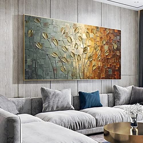 Nordic Art Painting Abstrakte Gerahmte Wandkunst Poster Malerei auf Leinwand für Wohnzimmer Dekoration Kunstwerk Wandbild 70x140cm (28x55in) Mit Rahmen von Yishui Art