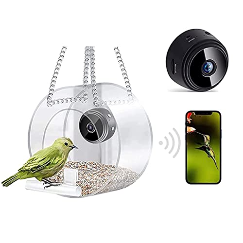 Yissone Smart Bird Feeder WiFi Remote Connection Hanging Bird Feeder Camera for Outdoor Bird Beobachtung Freund von Yissone