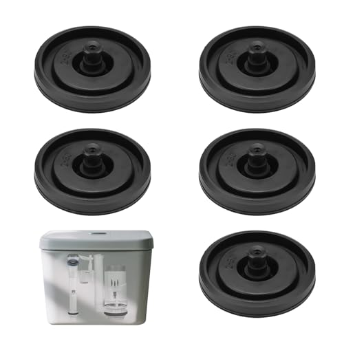 Yitexin 5 Stück WC-Füllventildichtung, Ersatzteil, schwarze WC-Tank-Füllventildichtung, kompatibel mit 200/400/747 Modellen, Standard-Ersatzteile Innentank-Gummidichtung (schwarz) von Yitexin
