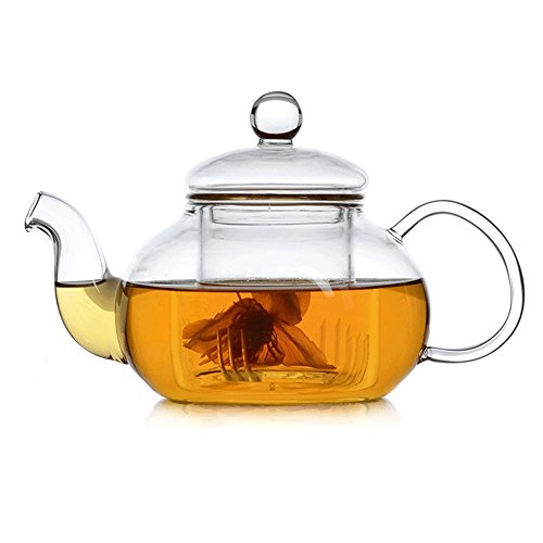 Glas Teekanne - Yithings Eine Tasse kleiner Teekanne mit Glas-Infuser Hitzebeständig für Loose Leaf Teekanne (250ml / 8.6oz) (250ML) von Yithings