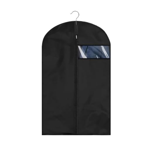 Kleidersack Lang,Hochzeitskleid Kleidersack 60 x 100 cm,Premium Kleidersack,Faltbar Kleidersack Anzug,für Brautkleider Abendkleider Lange Mäntel,Anzüge Kleider (1 Pack, Schwarz) von Yitobici