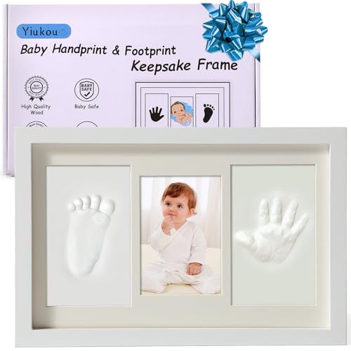 Yiukou Baby-Handabdruck Fußabdruck Makers Kit Andenken Foto gerahmte Bilder für Neugeborene Baby Geschenke personalisiert Baby Meilenstein Geschenk Erinnerungs-Bilderrahmen für Baby-Wunschliste-Weiß Yiukou Baby-Handabdruck Fußabdruck Makers Kit Andenken Foto gerahmte Bilder für Neugeborene Baby Geschenke personalisiert Baby Meilenstein Geschenk Erinnerungs-Bilderrahmen für Baby-Wunschliste-Weiß von Yiukou